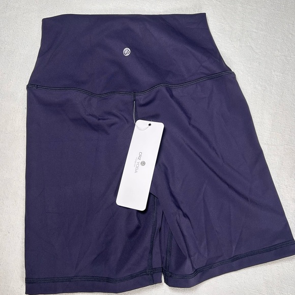 CRZ YOGA Deep Blue Yoga Shorts - Picture 1 of 4